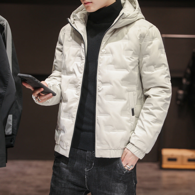 Herren Leichte gesteppte Kapuzenjacke mit Thermoisolierung und elastischem Saum Nord Taschen