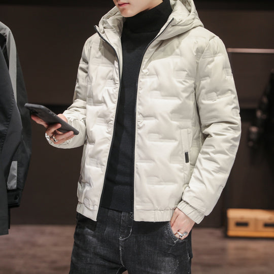 Herren Leichte gesteppte Kapuzenjacke mit Thermoisolierung und elastischem Saum Nord Taschen