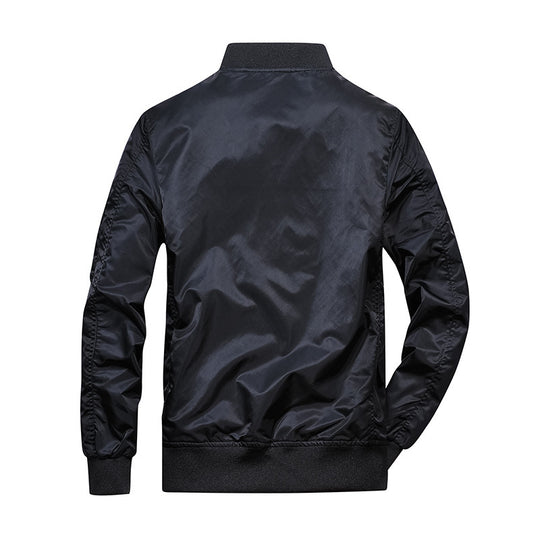 Herren Bomberjacke im Aviator-Utility-Stil mit Ärmeltasche und verstärkten Rippbündchen Nord Taschen