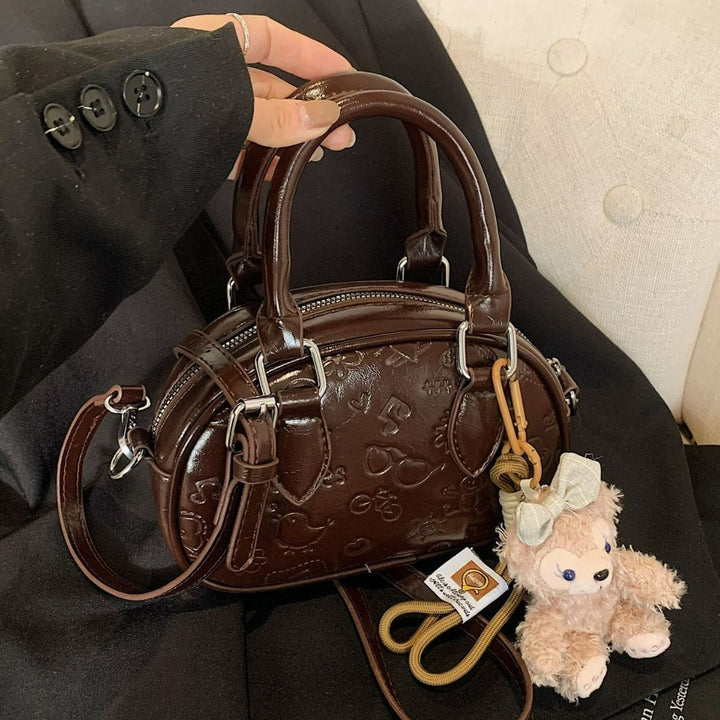 Damen Praktische Handtasche mit süßem Anhänger Nord Taschen