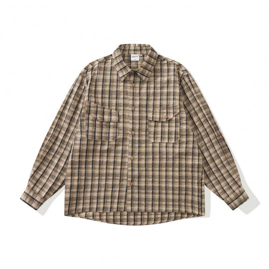 Unisex Kastenförmiges Overshirt aus Baumwoll-Leinenmix mit aufgesetzten Brustklappen Nord Taschen