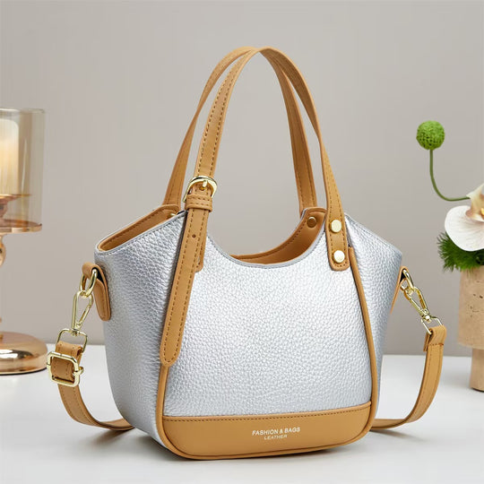 Damen Handtasche aus strukturiertem Kunstleder mit abnehmbarem Schulterriemen Nord Taschen