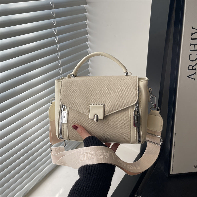 Damen elegante Handtasche mit praktischen Reißverschlussfächern Nord Taschen