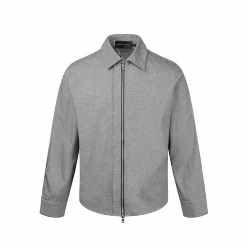 Herren Boxy-Hemdjacke mit Zwei-Wege-Metallreißverschluss und feiner Strukturqualität Nord Taschen