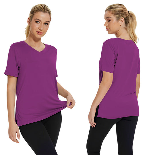 Damen Funktionales V-Ausschnitt Sportshirt mit atmungsaktiver Technologie Nord Taschen