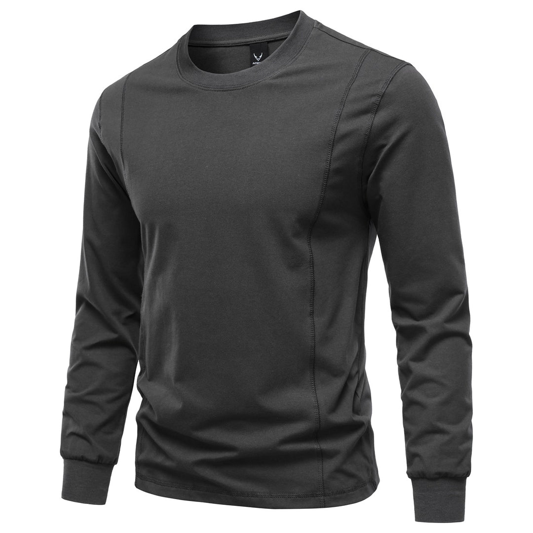 Herren Langarmshirt aus Stretch-Baumwollmix mit Rundhals und Flachnähten Nord Taschen