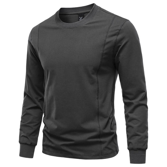 Herren Langarmshirt aus Stretch-Baumwollmix mit Rundhals und Flachnähten Nord Taschen