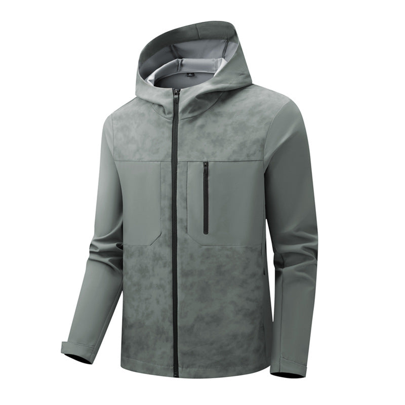Herren Urbanes Softshell-Hybrid mit wasserabweisender Beschichtung, Kapuze und Brust-Reißverschluss Nord Taschen
