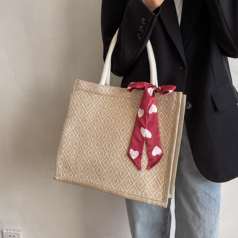 Damen Freizeit-Shopper-Tasche mit dekorativer Schleife Nord Taschen