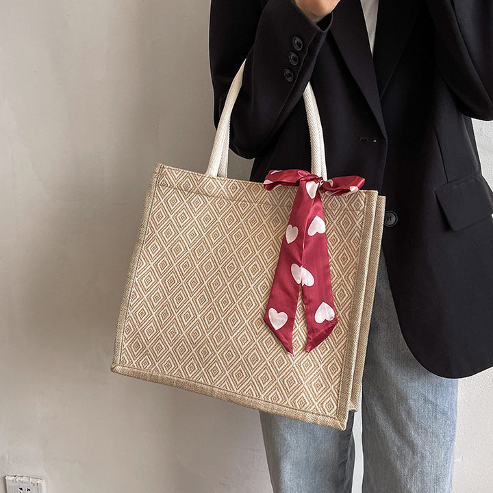Damen Freizeit-Shopper-Tasche mit dekorativer Schleife Nord Taschen