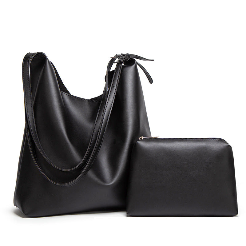 Damen Tragetasche mit abnehmbarem Kosmetiktäschchen und elegantem Faltendesign Nord Taschen