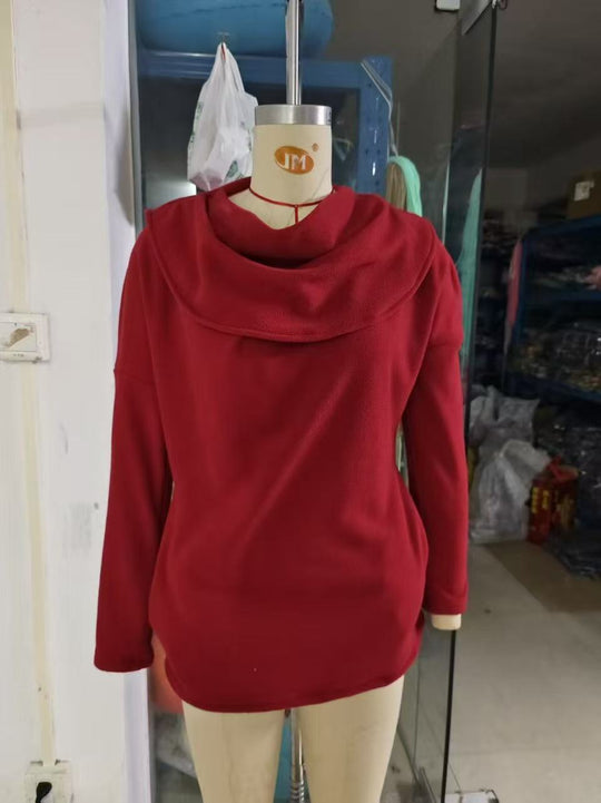 Damen Kuscheliger Feinstrick-Pullover mit Schalkragen und Eingrifftaschen Nord Taschen