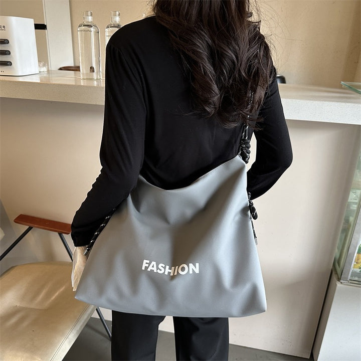 Damen stylische Tote-Tasche mit geflochtenem Kordelzug Nord Taschen