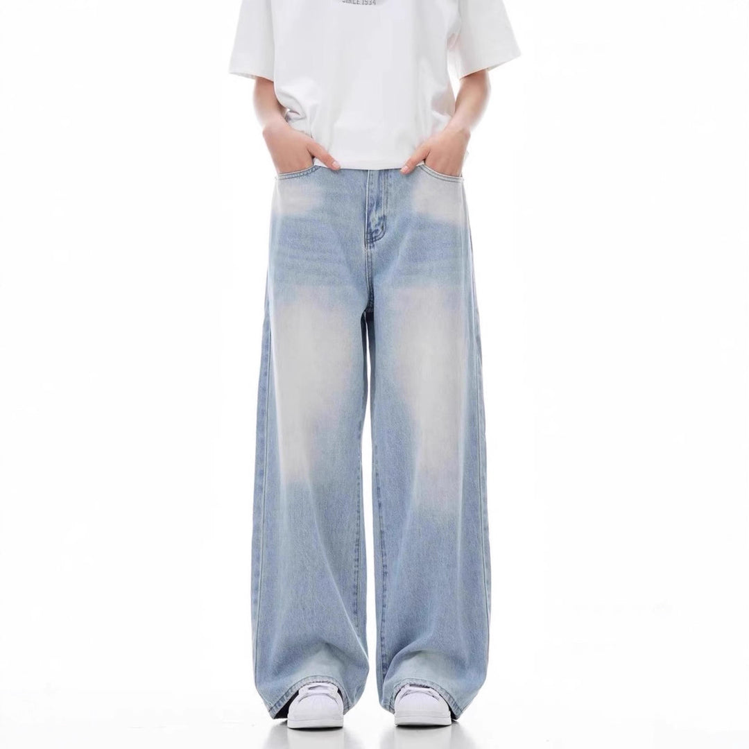 Damen Weit geschnittene Casual Jeans Nord Taschen