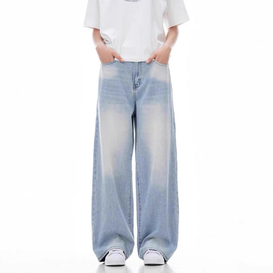 Damen Weit geschnittene Casual Jeans Nord Taschen