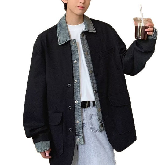 Herren Oversized Sakkojacke mit aufgesetzten Pattentaschen Nord Taschen