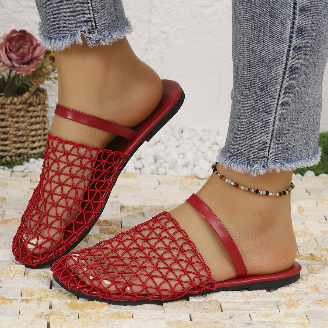 Damen  gewNord Taschente Netz-Mules mit Slip-On-Funktion, offener Ferse und flexiblem Leichtsohlen-Design Nord Taschen