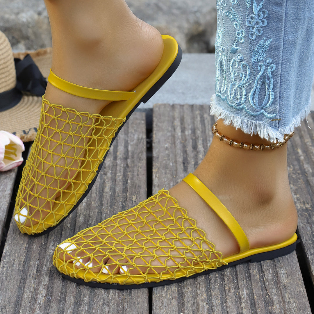 Damen  gewNord Taschente Netz-Mules mit Slip-On-Funktion, offener Ferse und flexiblem Leichtsohlen-Design Nord Taschen