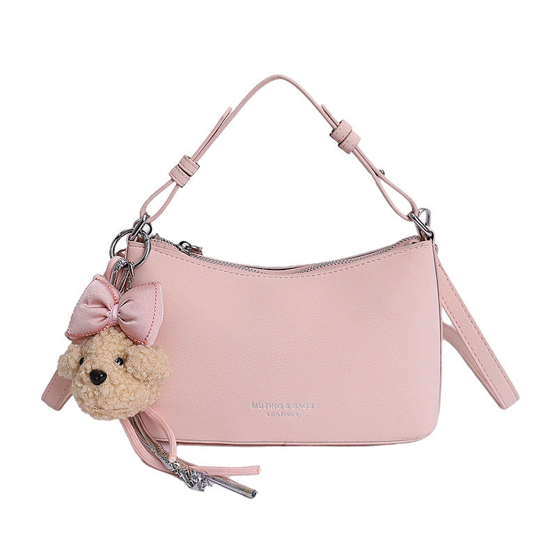 Damen Schultertasche mit niedlichem Anhänger Nord Taschen