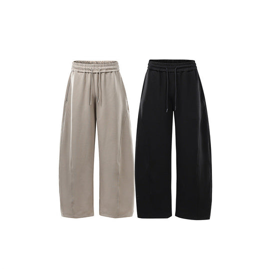 Damen Weite Sweat-Hose mit hoher Taille, Kordelzug und Eingrifftaschen Nord Taschen