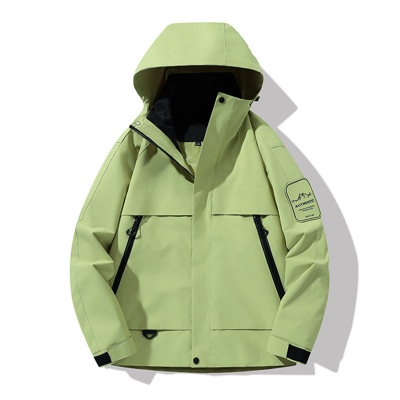 Herren multifunktionale Wasserfeste Softshell-Regenjacke mit abnehmbarer Fleece-Innenjacke Nord Taschen