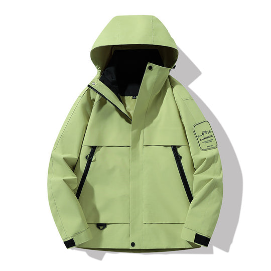 Herren multifunktionale Wasserfeste Softshell-Regenjacke mit abnehmbarer Fleece-Innenjacke Nord Taschen