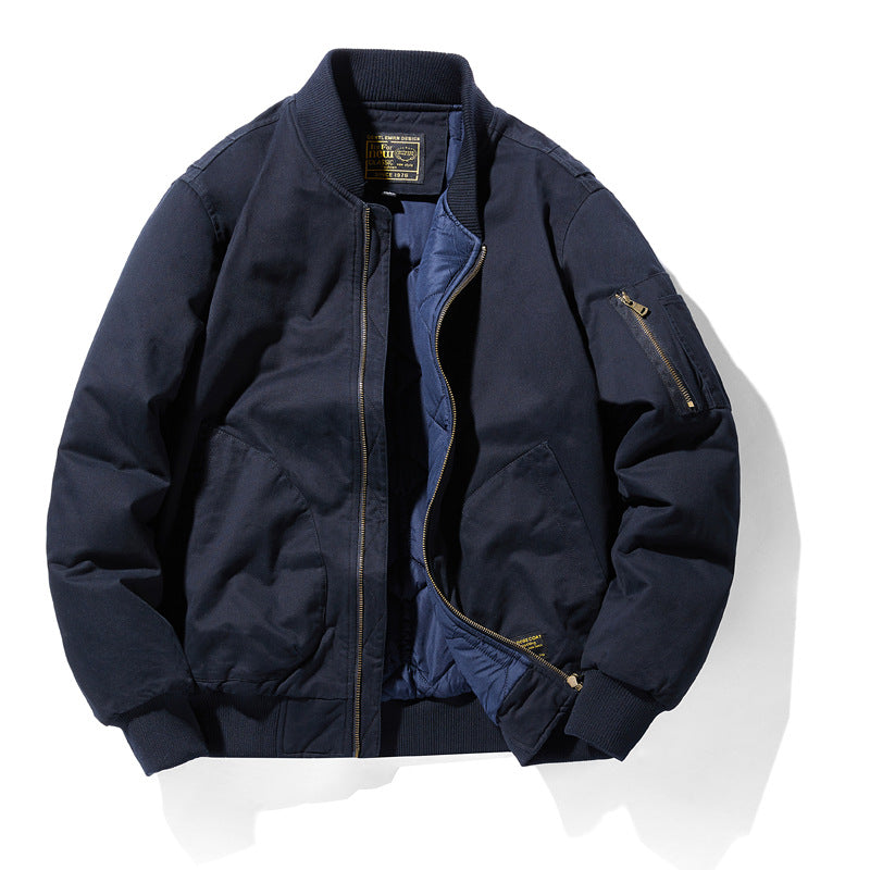 Men's  urban patched utility zip-up bomber with sleeve pen pocket Nord Taschen