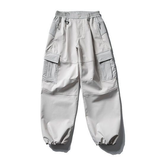 Herren Oversize-Cargohose mit elastischem Tunnelzugbund, Kniepaneelen und elastischen Bündchen Nord Taschen