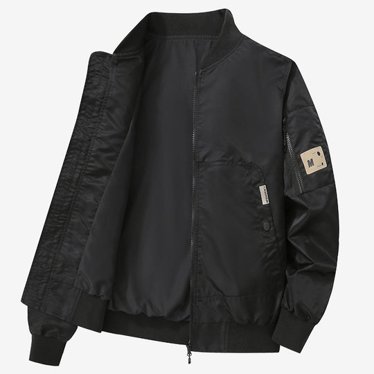 Herren Leichte Bomberjacke aus Nylon mit Ärmeltasche und gerippten Bündchen Nord Taschen