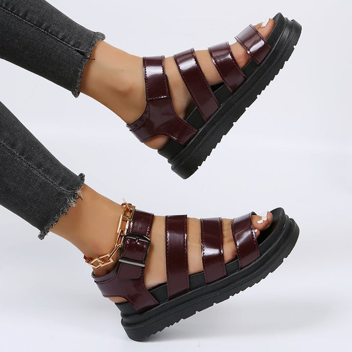 Damen Komfortable und trendige Riemchen-Sandalen