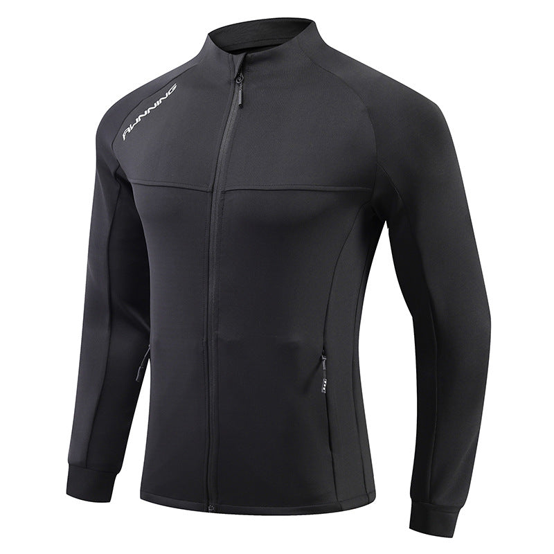 Herren Lauf-Trainingsjacke mit windabweisendem Stretch, Slim-Fit und Reißverschlusstaschen Nord Taschen