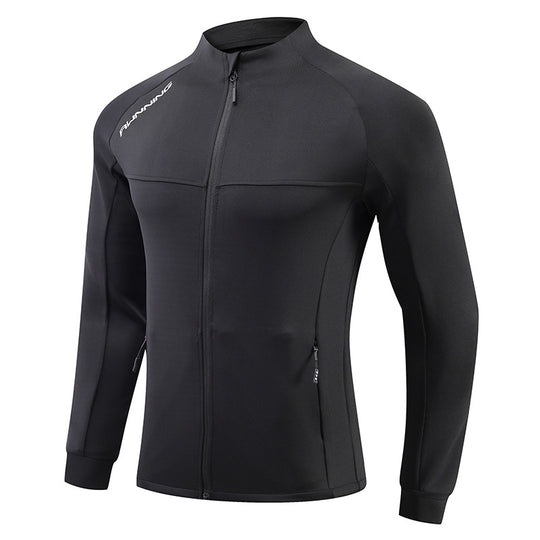 Herren Lauf-Trainingsjacke mit windabweisendem Stretch, Slim-Fit und Reißverschlusstaschen Nord Taschen