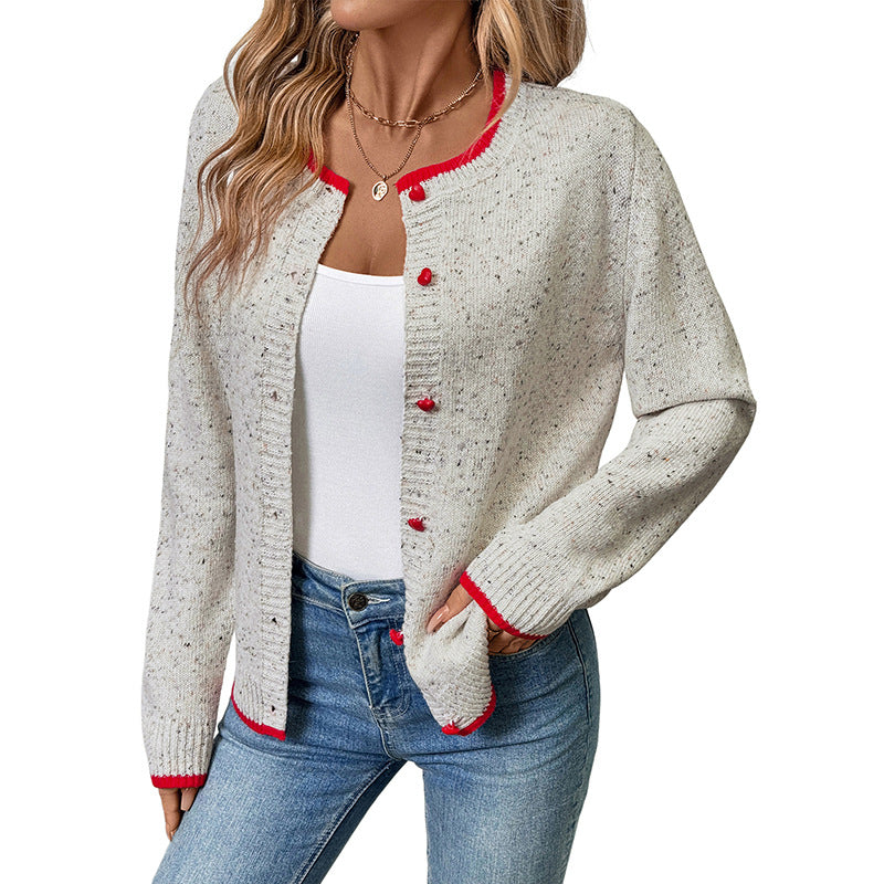Damen Kuschelige Strickjacke mit Knopfdetails Nord Taschen