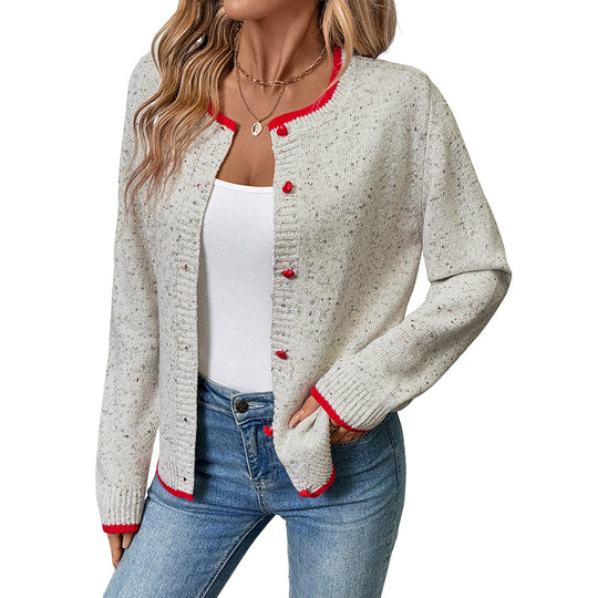 Damen Kuschelige Strickjacke mit Knopfdetails Nord Taschen