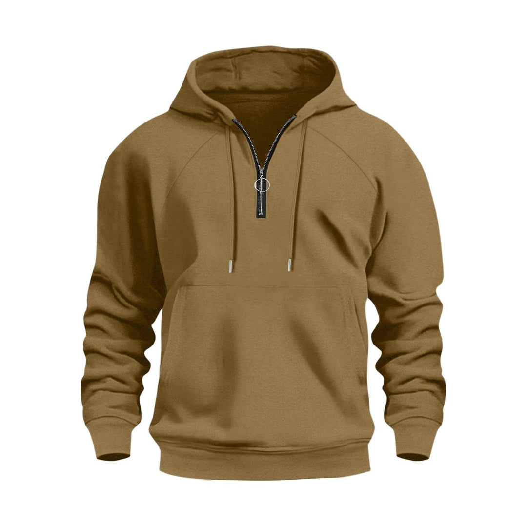 Herren funktionale Kapuzenpullover mit halbem Reißverschluss