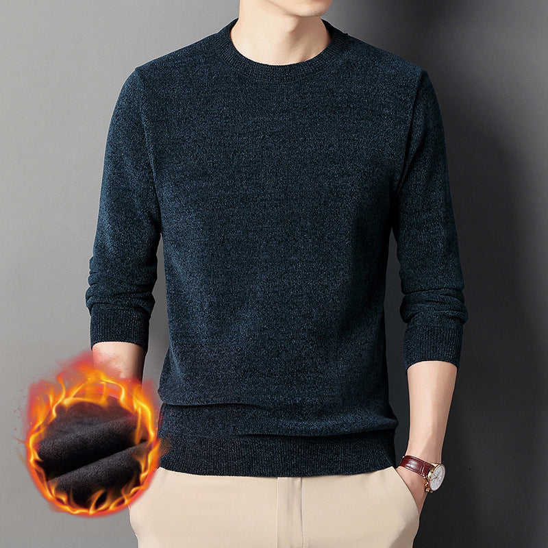 Herren Feinstrick-Thermopullover mit Thermo-Fleece-Innenfutter und schmaler Passform Nord Taschen