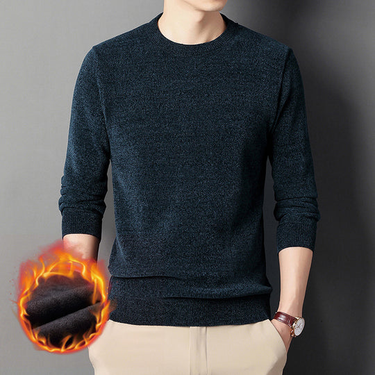 Herren Feinstrick-Thermopullover mit Thermo-Fleece-Innenfutter und schmaler Passform Nord Taschen