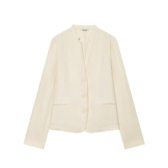 Damen Kurzblazer mit Stehkragen, taillierter Silhouette und Knopfverschluss Nord Taschen