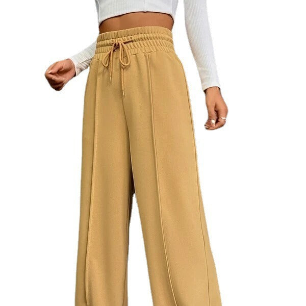 Damen Lässige weite Sweatpants mit verstellbarem Bund Nord Taschen