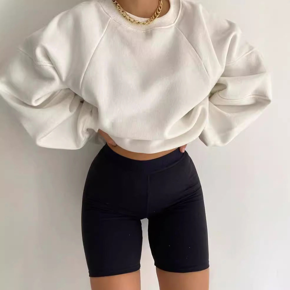 Damen Komfort-Loungewear Kombination Oversize-Sweatshirt mit High-Waist Biker-Shorts Nord Taschen