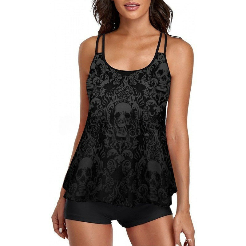 Damen Sportliches Tankini-Set mit bequemem Shorts und verstellbaren Trägern Nord Taschen