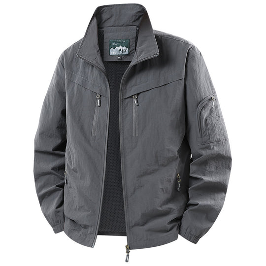 Herren Leichte Funktions‑Jacke mit Mesh‑Futter und Mehrfach‑Reißverschlusstaschen Nord Taschen