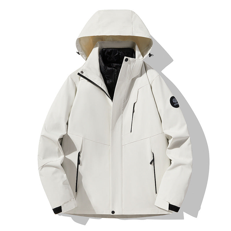 Herren Dreifach kombinierbare Funktionsjacke mit abnehmbarer Steppweste Nord Taschen
