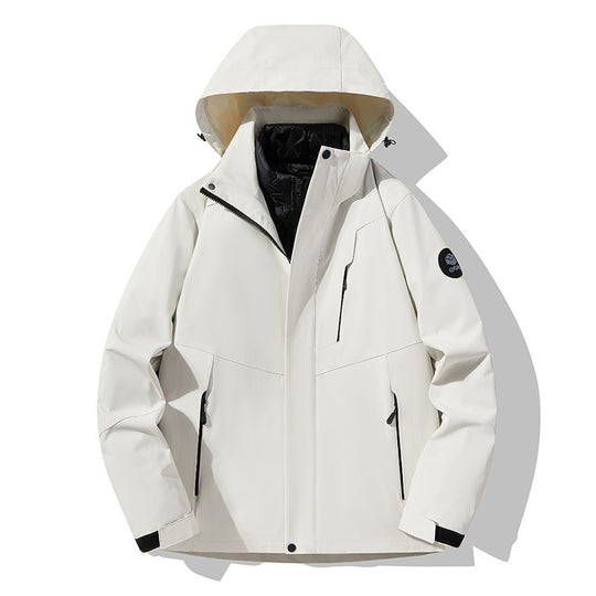 Herren Dreifach kombinierbare Funktionsjacke mit abnehmbarer Steppweste Nord Taschen