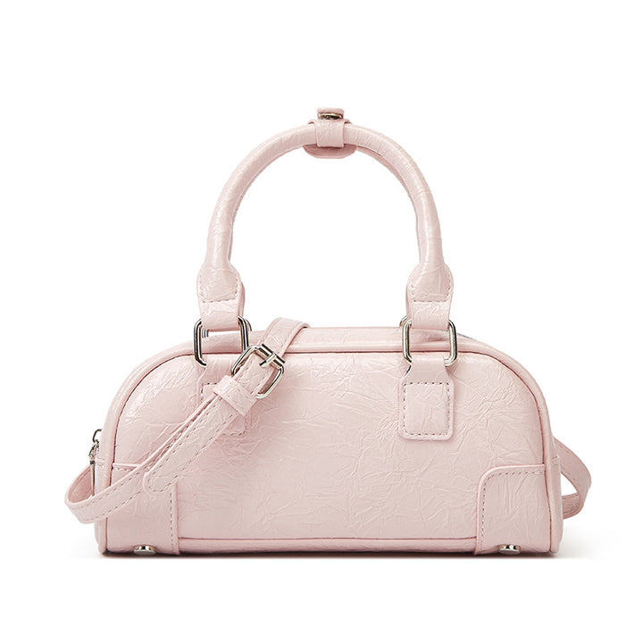 Damen Henkeltasche mit strukturiertem hochglänzendem Finish und verstellbarem Schulterriemen Nord Taschen