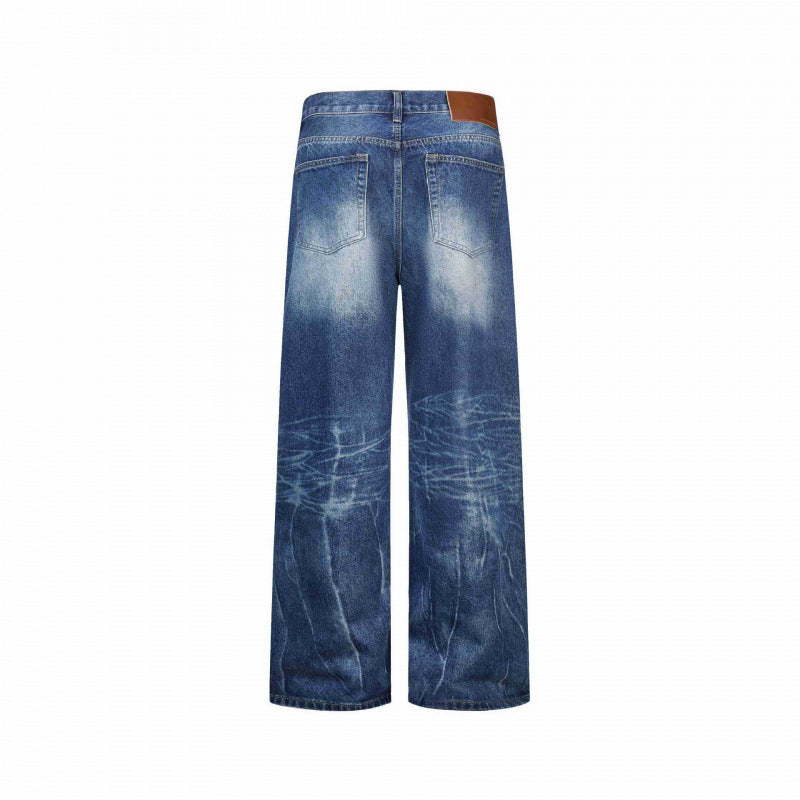 Damen Weitgeschnittene Highwaist-Jeans mit Used-Effekt, Distressed-Details und Fünf-Taschen-Schnitt Nord Taschen
