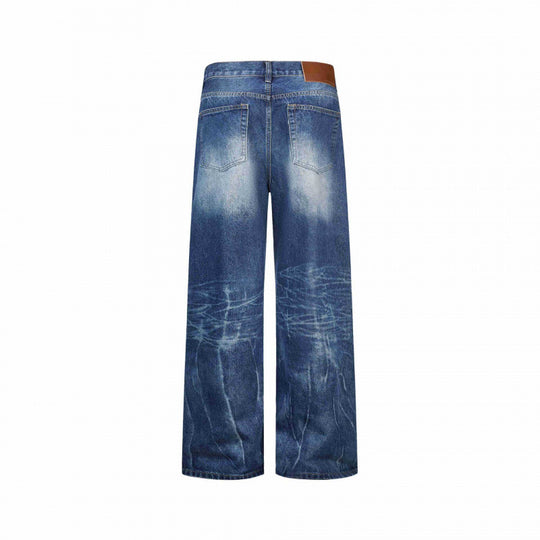 Damen Weitgeschnittene Highwaist-Jeans mit Used-Effekt, Distressed-Details und Fünf-Taschen-Schnitt Nord Taschen