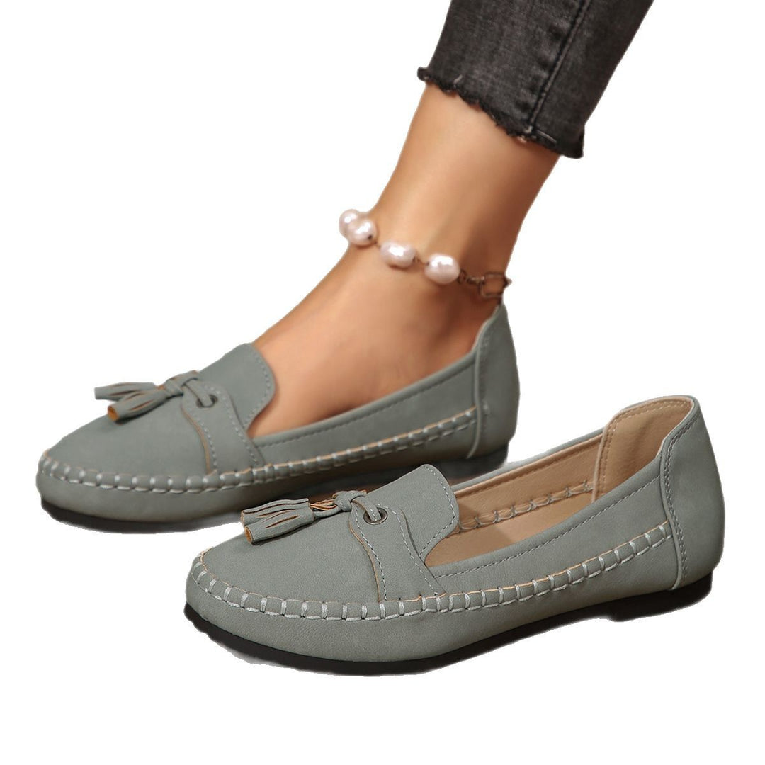 Damen  klassische Mokassin-Slipper mit Quasten und weichem Komfortfußbett Nord Taschen