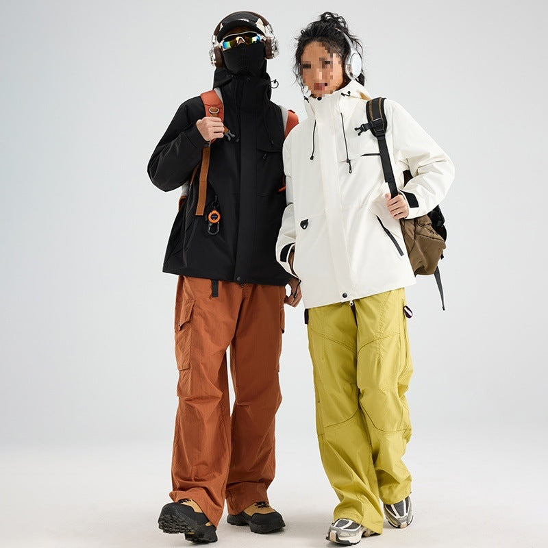 Herren Wasserdichte und atmungsaktive Ski‑ und Snowboardjacke mit Kapuze, Multi‑Taschen & Thermoversiegelung Nord Taschen