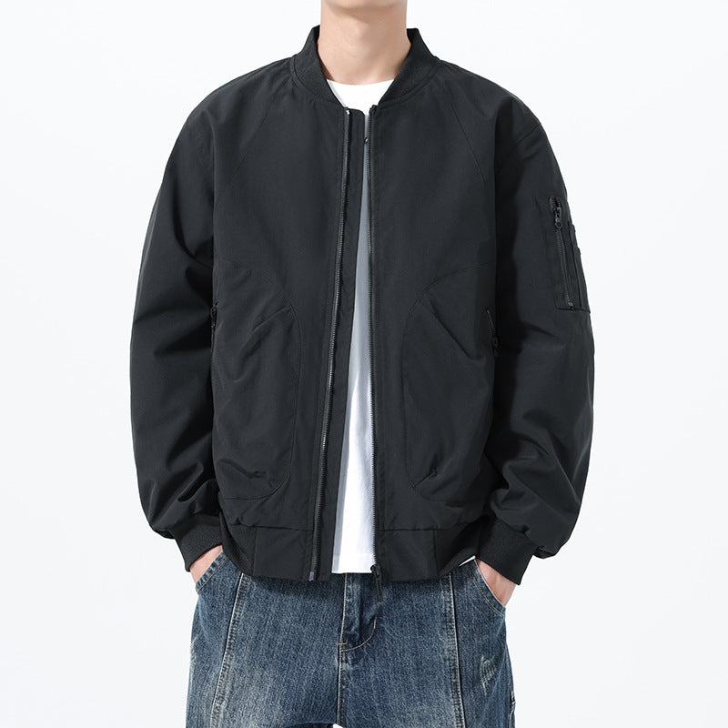 Herren Leichte Bomberjacke im Utility‑Style mit Ärmeltasche und Rippenbündchen Nord Taschen